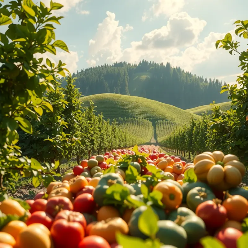 A vibrant orchard showcasing fruitful abundance, embodying the nutritional essence of natural foods.