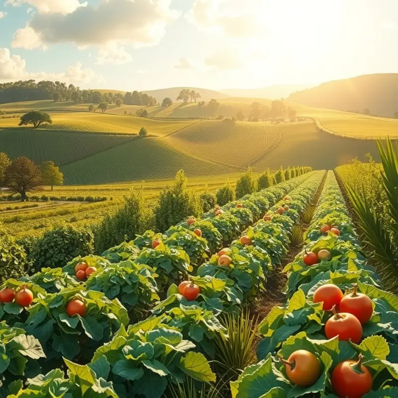 A sunlit orchard showcasing the natural growth of bananas amid lush greenery.