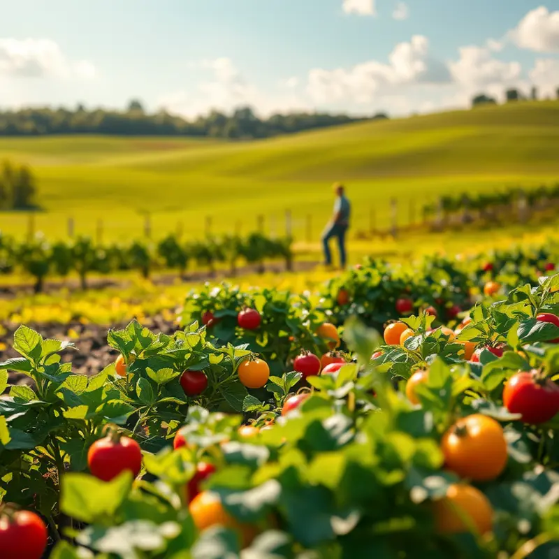 A flourishing landscape showcasing vibrant greens and the essence of organic health.