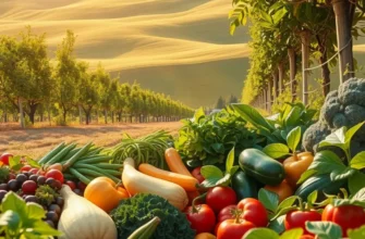 A stunning natural scene filled with vibrant fruits and vegetables, epitomizing healthy eating.