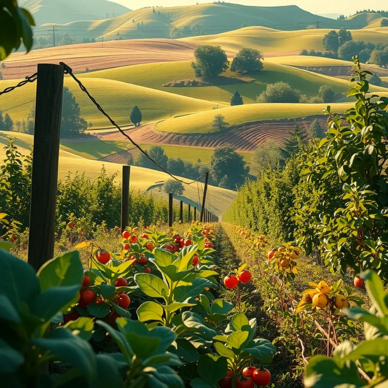 An organic landscape showcasing vibrant, healthy produce.