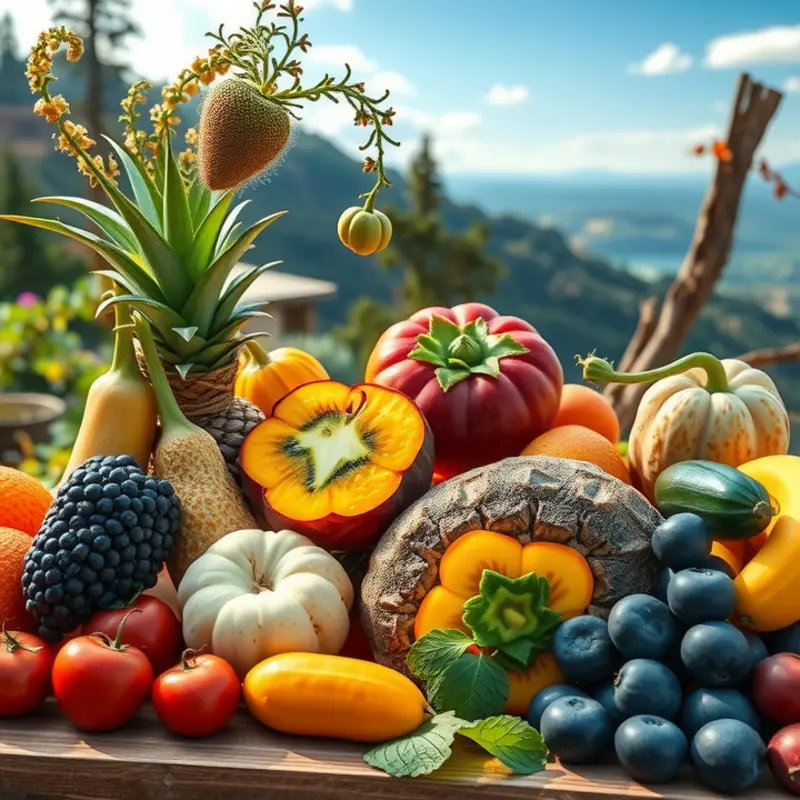 A vibrant vegetable garden filled with organic produce, symbolizing balanced nutrition.