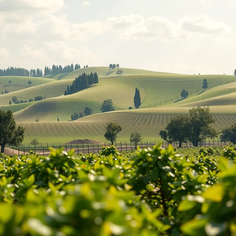 A vibrant field showcasing the beauty of organic leeks and other vegetables.