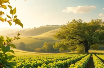 Photorealistic landscape displaying vibrant fruits and vegetables in a natural setting.