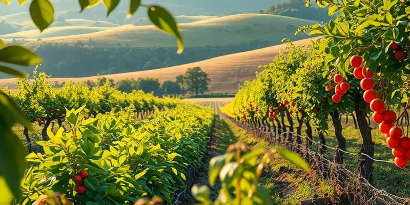 A scenic view showcasing a field rich with organic produce.