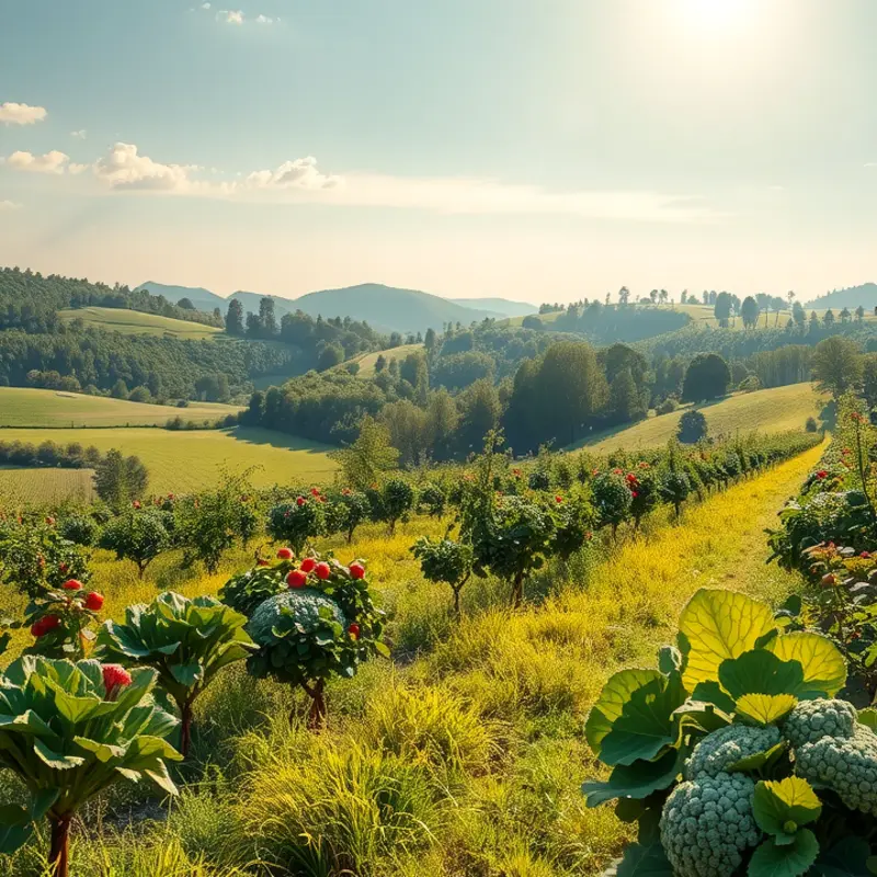 A vibrant field showcasing the abundance of nature’s healthy produce.