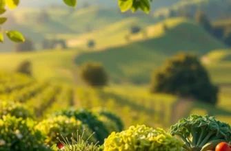 A beautiful natural scene reflecting the abundance of healthy fruits and vegetables, emphasizing the importance of nutrition.