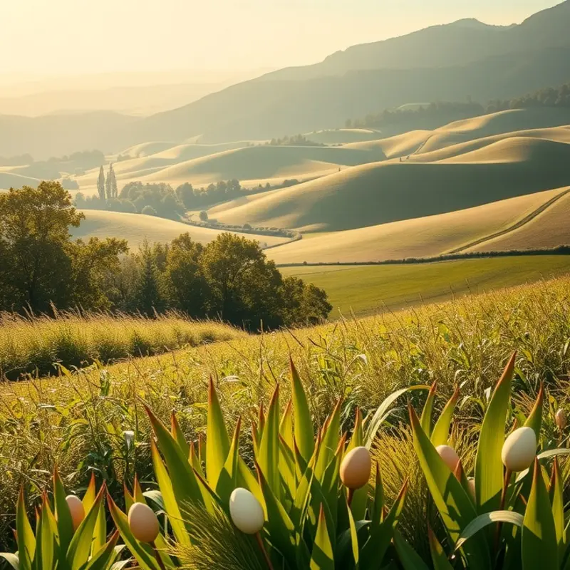 A beautiful display of fresh organic ingredients used in custard making.