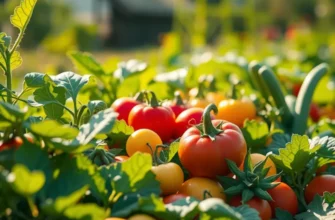 A vibrant and lush field of organic vegetables and fruits, demonstrating the importance of fresh ingredients in meal planning.