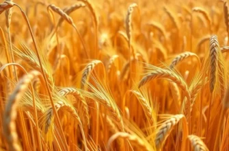 A picturesque landscape showcasing a vast field of grains under soft sunlight, symbolizing natural growth.