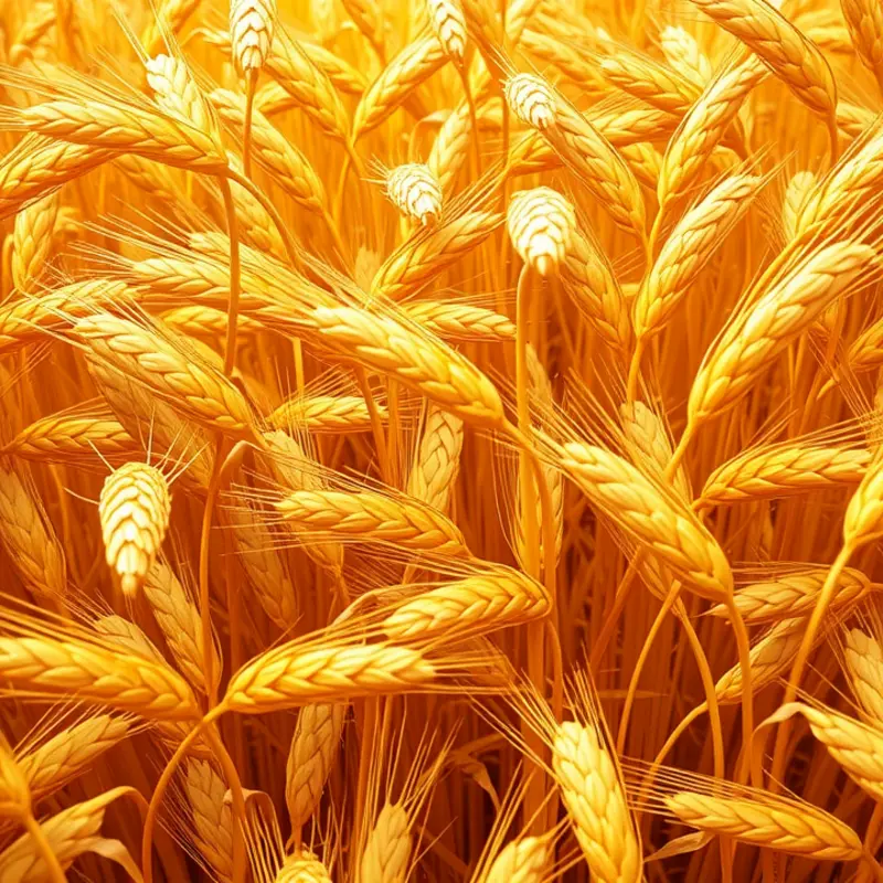 Sunlit field showcasing grains ready for harvest.