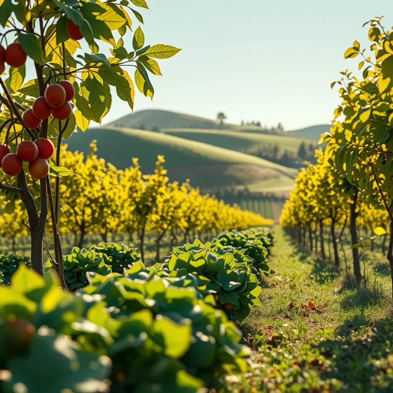 A bright field showcasing vibrant organic produce.