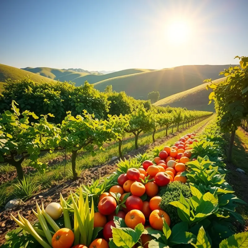 A serene orchard filled with lush fig trees, embodying nature’s bounty and vitality.