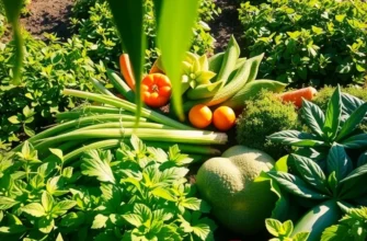 A scenic field filled with vibrant vegetables and fruits representing the essence of healthy meal preparation.