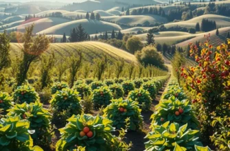 A scenic view of a sunlit field with an abundance of fresh produce.