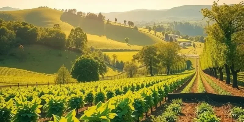 A scenic view illustrating the connection between nature and healthy nutrition.