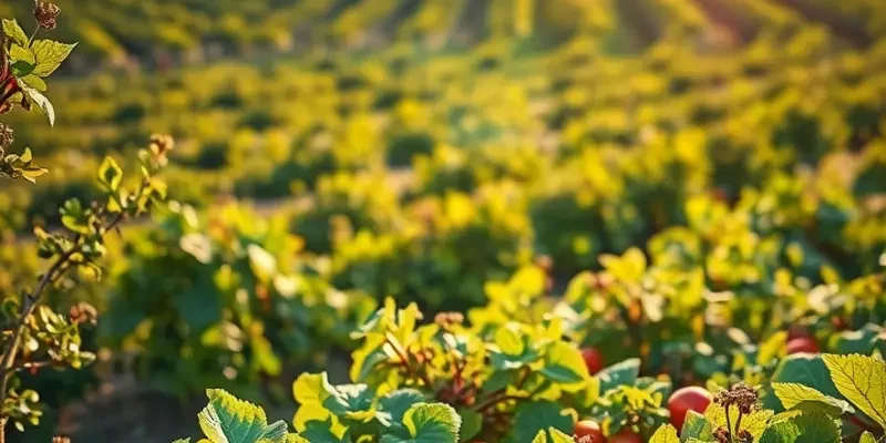 A picturesque field showcasing a variety of healthy organic produce.