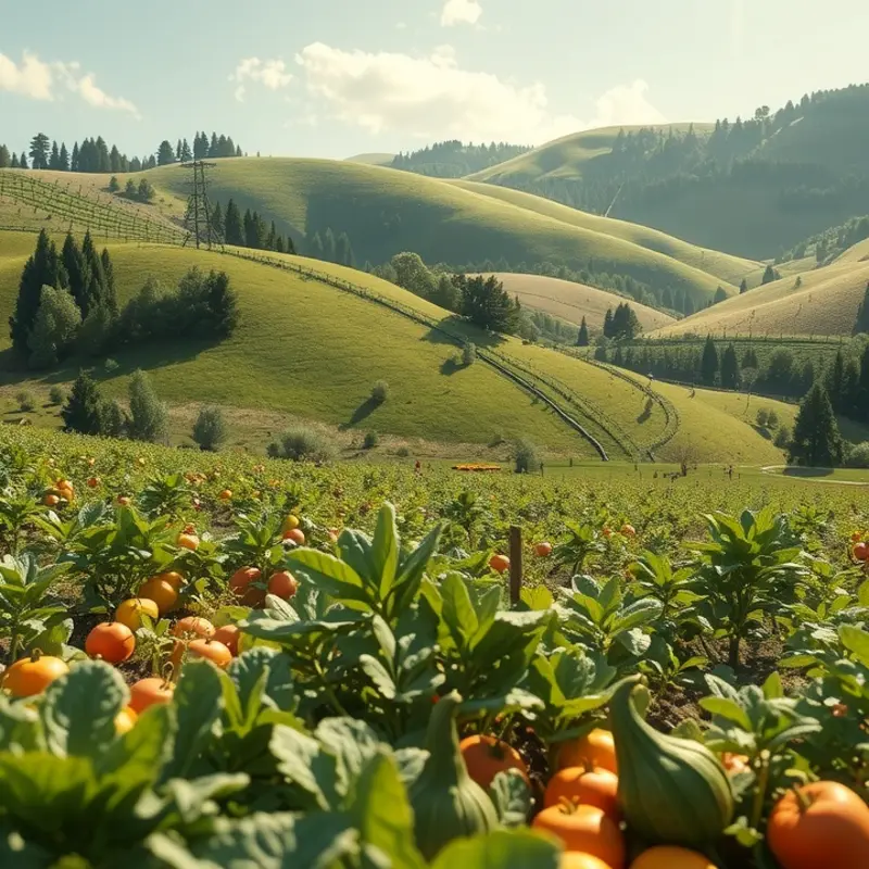 A scenic view of a lush orchard highlighting the freshness of organic produce.