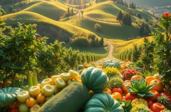 A picturesque scenic view of a lush herb garden with vibrant elements, illustrating the freshness of nature.