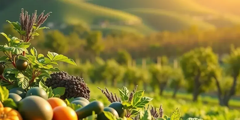 A sun-drenched farm field filled with organic produce symbolizing the essence of high-energy diets.