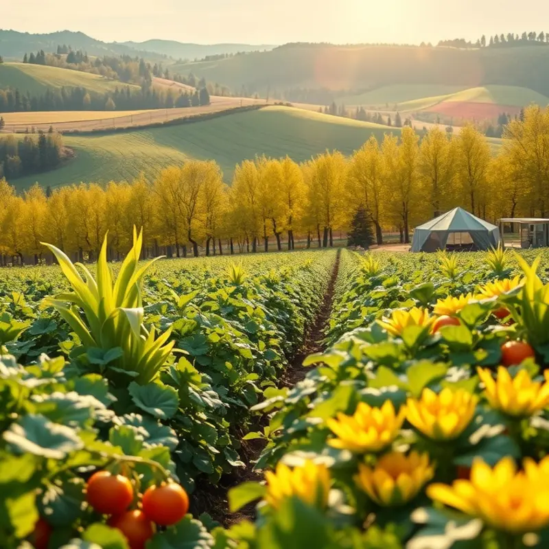 A vibrant organic field rich with nature’s bounty.