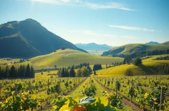 An expansive sunlit field showcasing a diverse range of healthy vegetables and fruits amidst lush greenery.