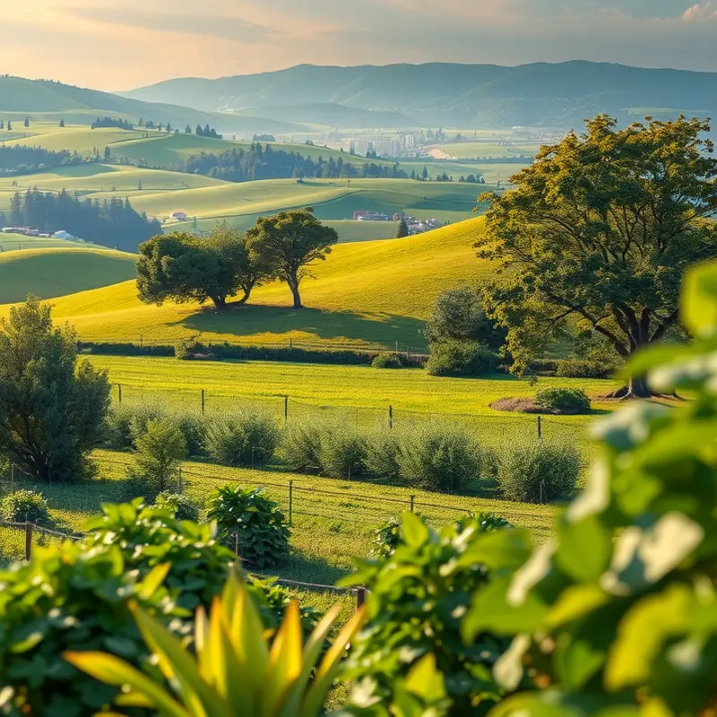 A vibrant landscape filled with fresh produce symbolizing the importance of macronutrients.