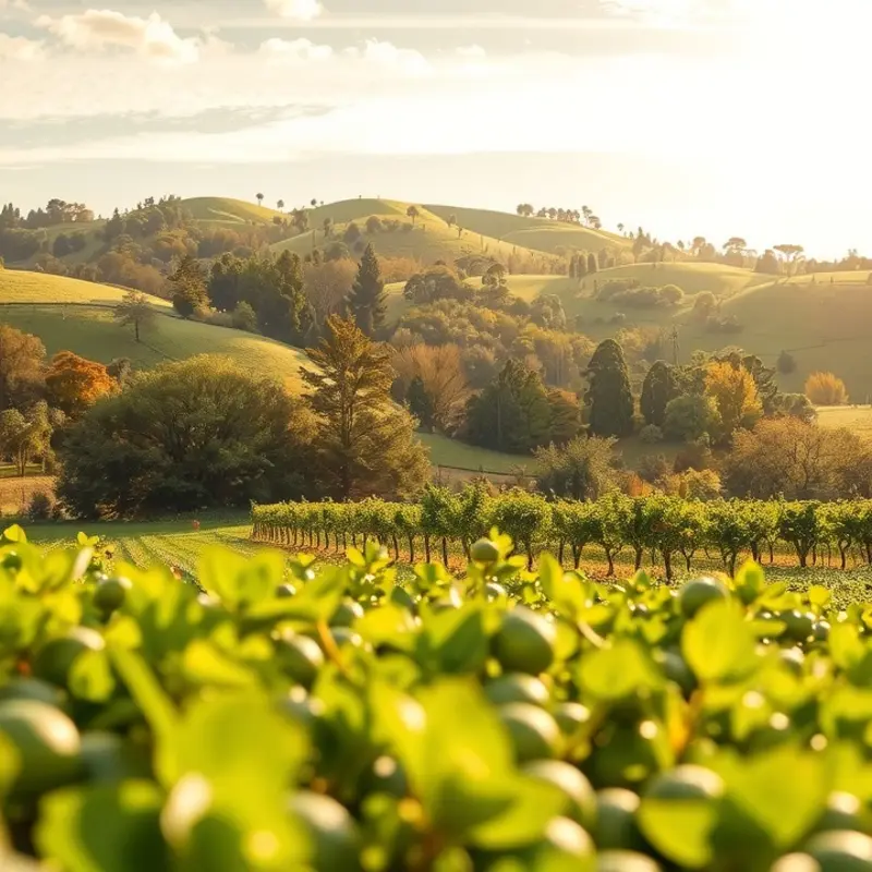 A sunlit field showcasing vibrant fruits and vegetables, symbolizing the connection between nourishment and well-being.