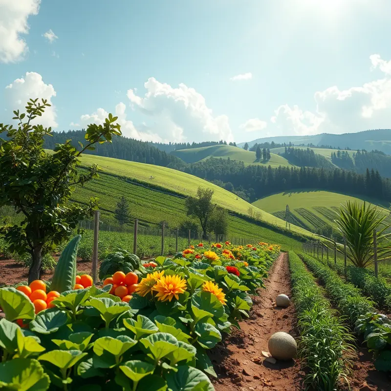 An organic landscape showcasing vibrant, healthy produce.