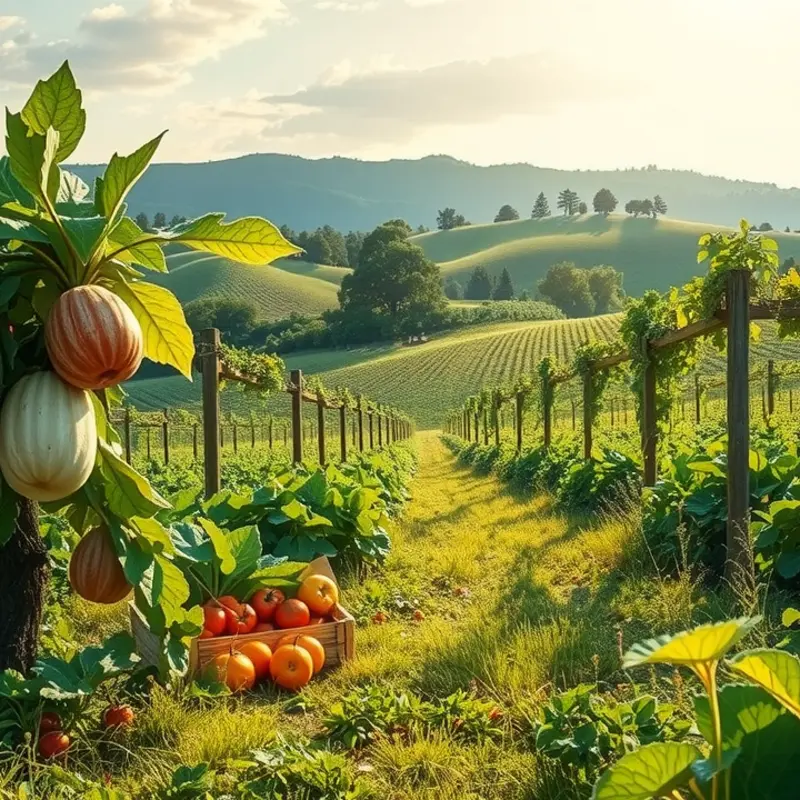 A sunlit field showcasing natural ingredients that inspire healthy cooking.
