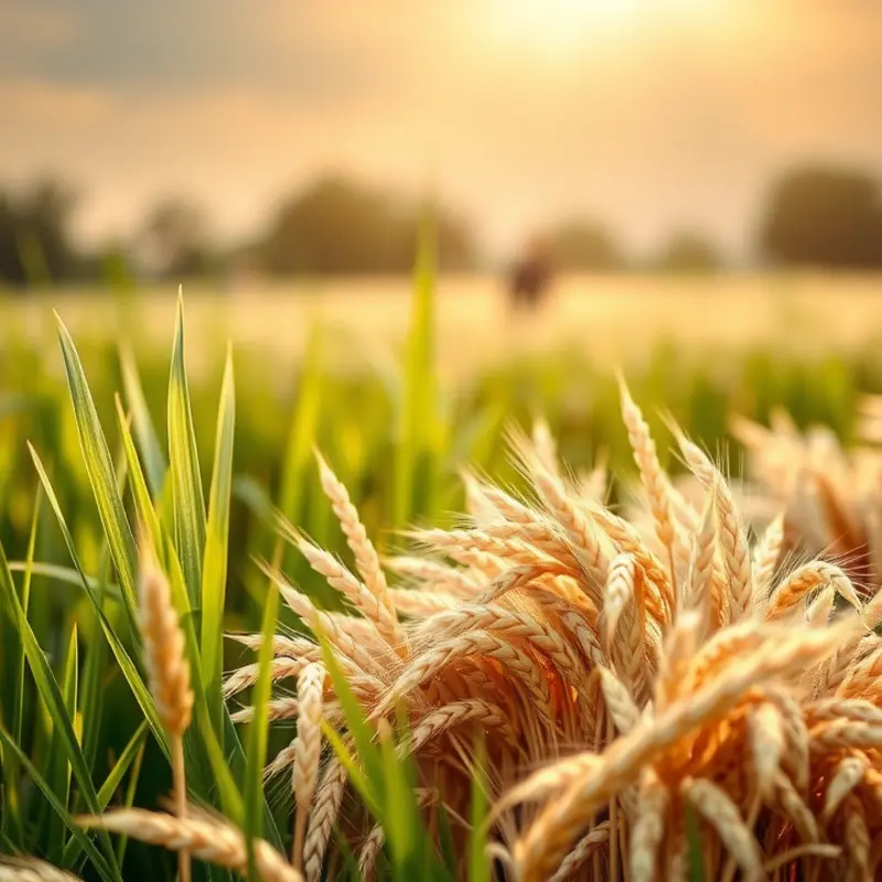 A field showcasing a rich variety of healthy carbohydrate-rich foods.