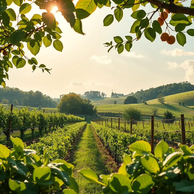 A serene scene showcasing organic growth in nature.
