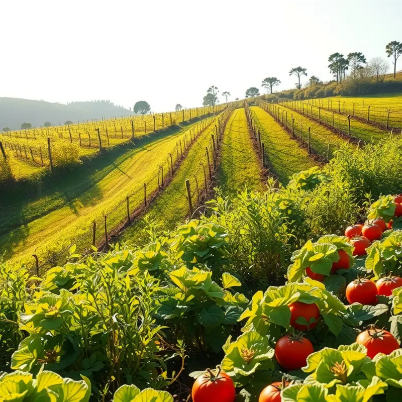 A serene scene showcasing organic growth in nature.