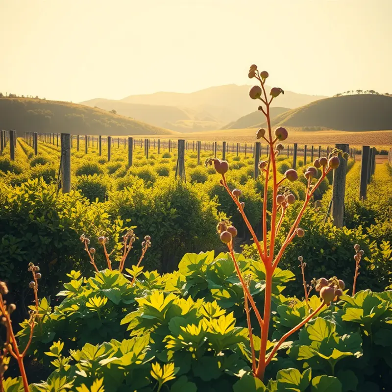 A sunlit field abundant with fresh produce.