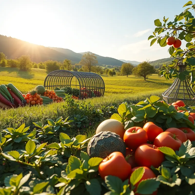 A scenic representation of nature’s bounty, highlighting the organic produce that complements a healthy lifestyle.