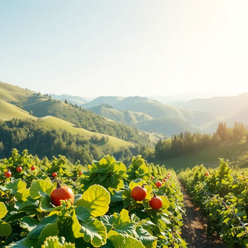 A vibrant field showcasing fresh produce reflecting the essence of nutrient timing.