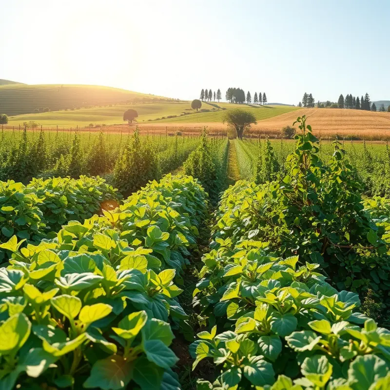 A scenic representation of nature’s bounty, highlighting the organic produce that complements a healthy lifestyle.