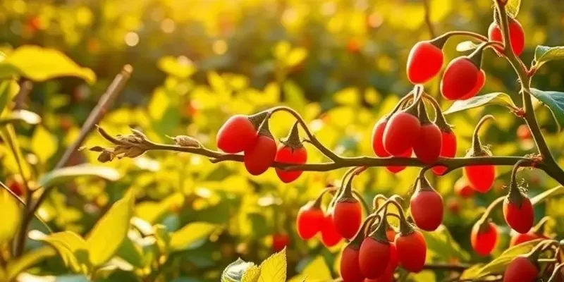 A lush field filled with organic fruits and vegetables, representing the richness of healthy natural foods.