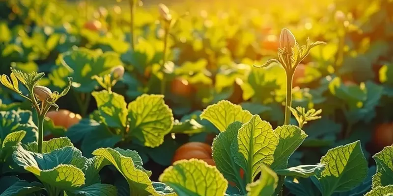 A flourishing organic garden filled with fresh vegetables and fruits reflecting nature's vibrance.