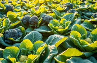 Scenic landscape featuring a vibrant field of vegetables and fruits, emphasizing organic and nutritious produce.