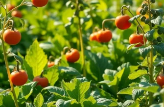 An expansive sunlit field filled with colorful fruits and vegetables, showcasing the abundance of nature.