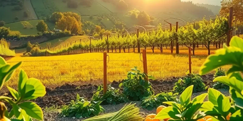 A beautiful landscape displaying organic produce, inspiring healthy meal preparation.