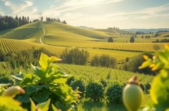 Nature landscape featuring organic elements like fruits and vegetables reflecting health and wellness.