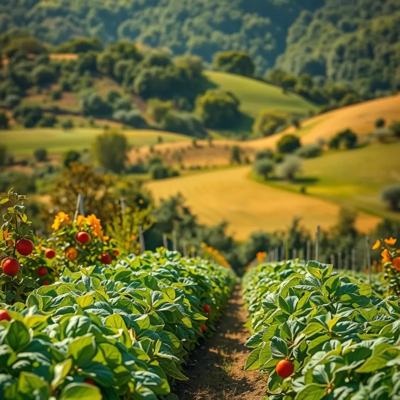 A lush landscape symbolizing the abundance of nutrients found in papaya.