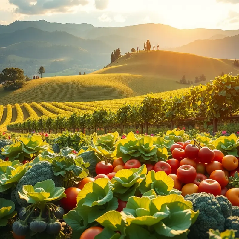 A lush field representing freshness, similar to that of high-quality shrimp.