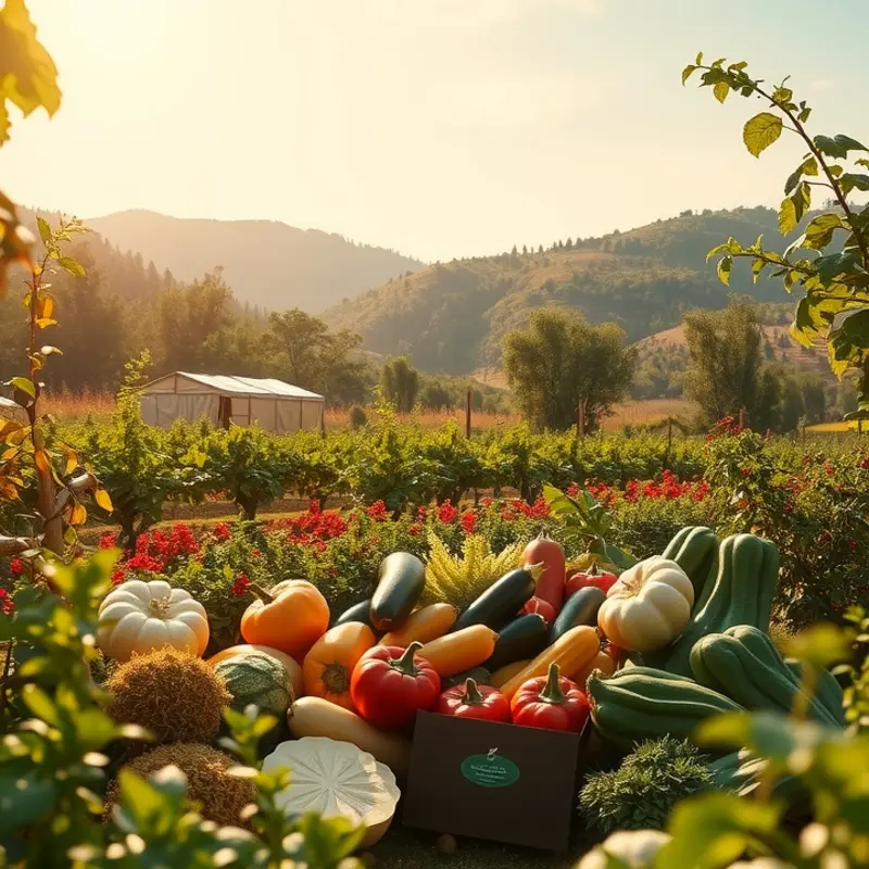 A vibrant field of fresh produce symbolizing the freshness of fish.