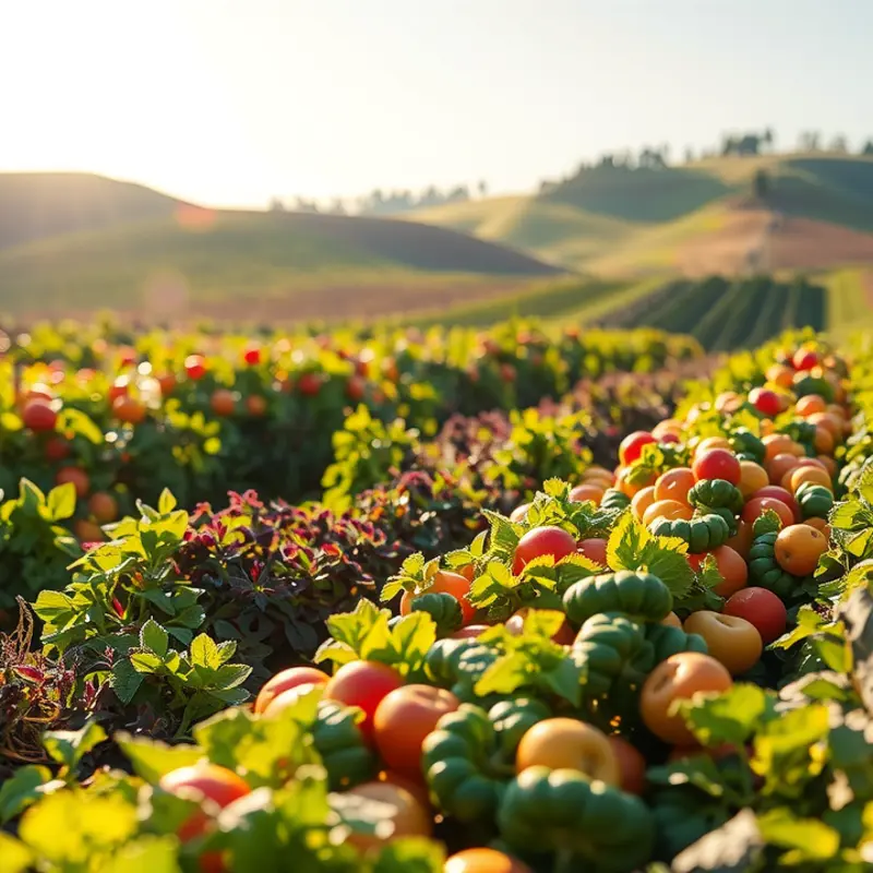 An inviting orchard filled with fresh, organic fruits ready for poaching.