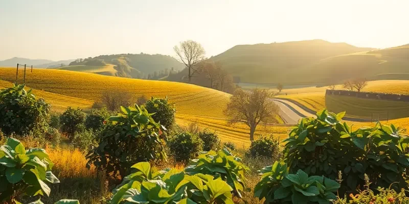 A calming field illustrating sage's connection to wellness and nature.