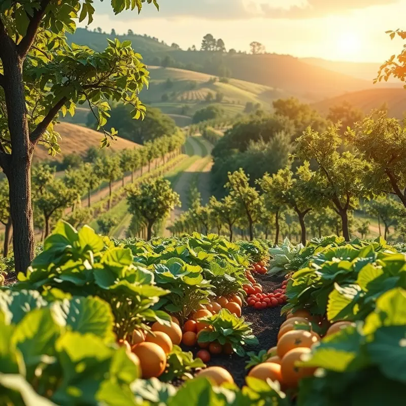 A scenic landscape representing the essence of freshness and nature’s abundance.