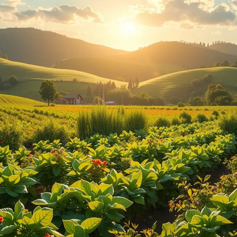 A sunlit orchard brimming with the vibrancy of nature, symbolizing the organic essence of cheese ingredients.